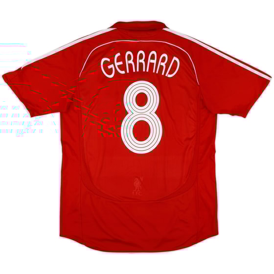 2006-08 Liverpool Home Shirt Gerrard #8 - 6/10 - (L)