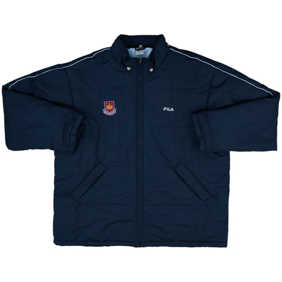 2000-03 West Ham Fila Padded Bench Coat - 8/10 - (XL)