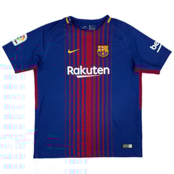 2018-19 Barcelona Home Shirt - 8/10 - (XL.Boys)