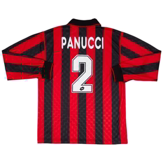 1995-96 AC Milan Match Worn Home L/S Shirt Panucci #2