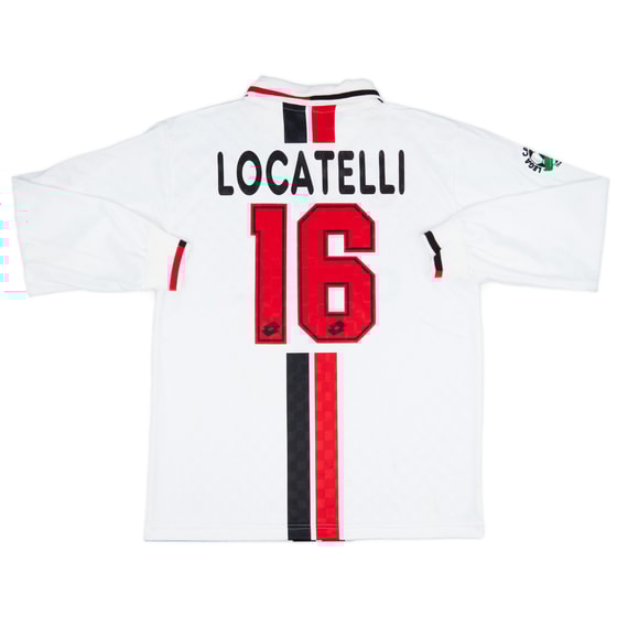 1996-97 AC Milan Match Issue Away L/S Shirt Locatelli #16