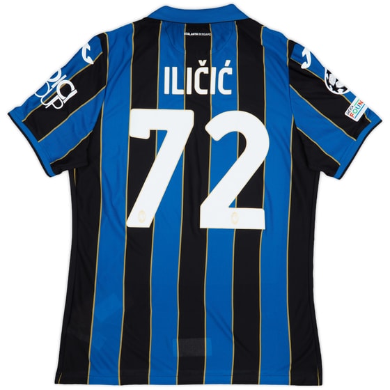2021-22 Atalanta Match Issue Champions League Home Shirt Ilicic #72