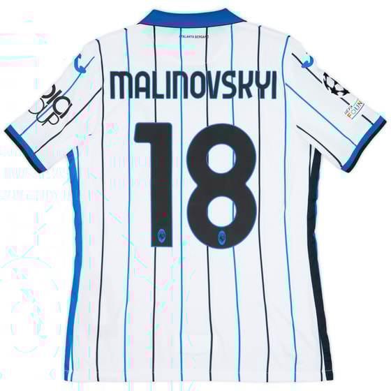 2021-22 Atalanta Match Issue Champions League Away Shirt Malinovskyi #18