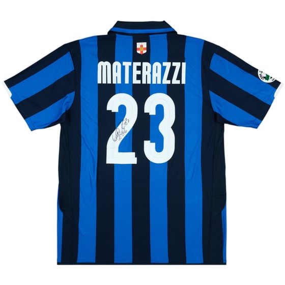 2007-08 Inter Milan Signed Home Shirt Materazzi #23