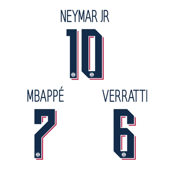 2019-20 Paris Saint-Germain European Third Name Set
