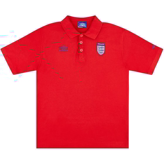 1990s England Umbro Polo Shirt - 8/10 - (XL)
