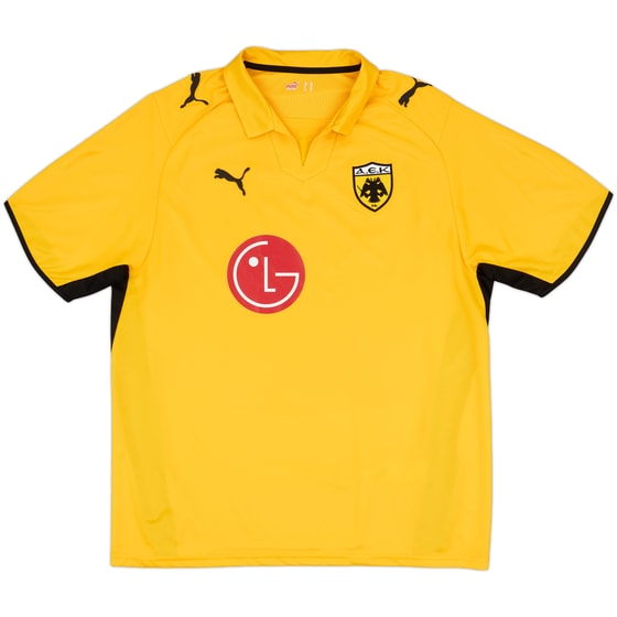 2008-09 AEK Athens Home Shirt - 4/10 - (XL)