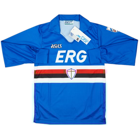 1990-92 Sampdoria Home L/S Shirt (M.Boys)
