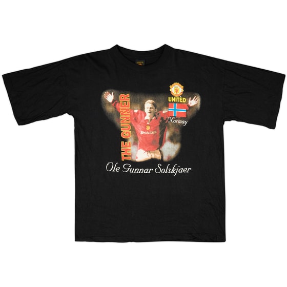 1996-98 Manchester United Graphic Tee - 5/10 - (XL)