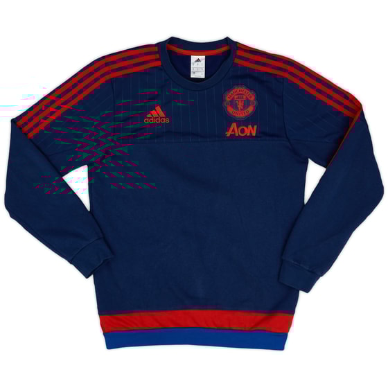 2015-16 Manchester United adidas Sweat Top - 9/10 - (S)