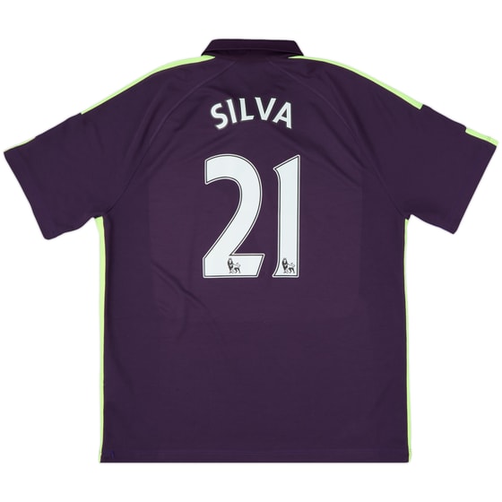 2014-15 Manchester City Third Shirt Silva #21 - 7/10 - (XL)