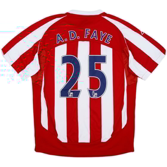 2009-10 Stoke City Home Shirt A.D. Faye #25 - 8/10 - (L)
