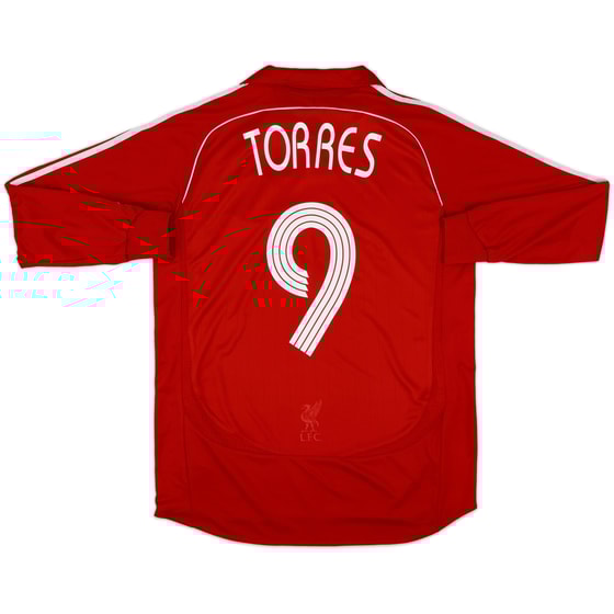 2006-08 Liverpool Home L/S Shirt Torres #9 - 6/10 - (M)