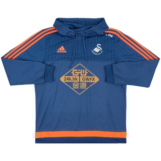 2015-16 Swansea adidas Hooded Sweat Top - 7/10 - (L)