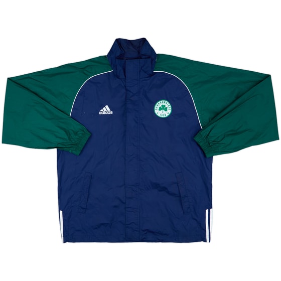 2002-03 Panathinaikos adidas Hooded Rain Jacket - 8/10 - (L/XL)