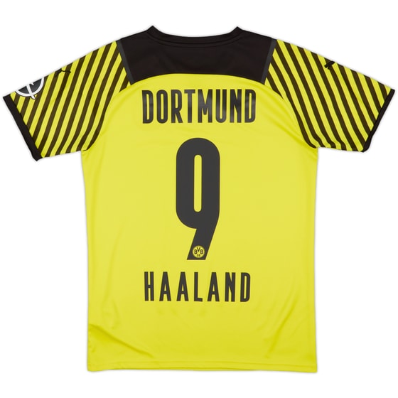 2021-22 Borussia Dortmund Home Shirt Haaland #9 - 10/10 - (S)