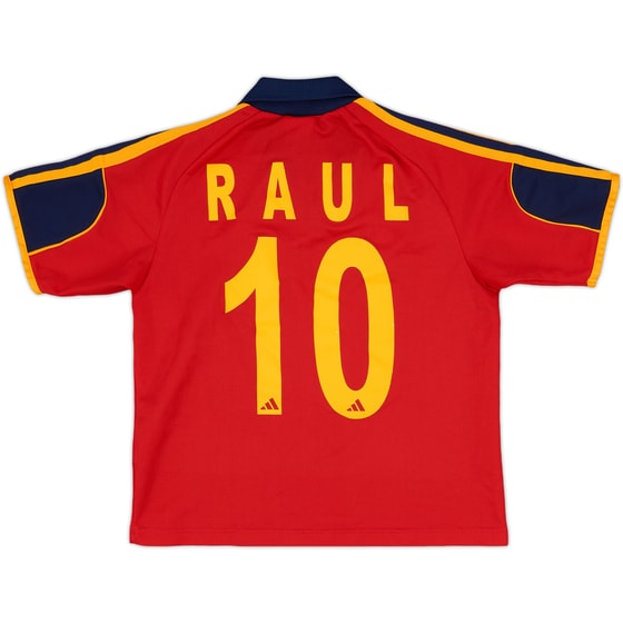 1999-02 Spain Home Shirt Raul #10 - 9/10 - (S.Boys)