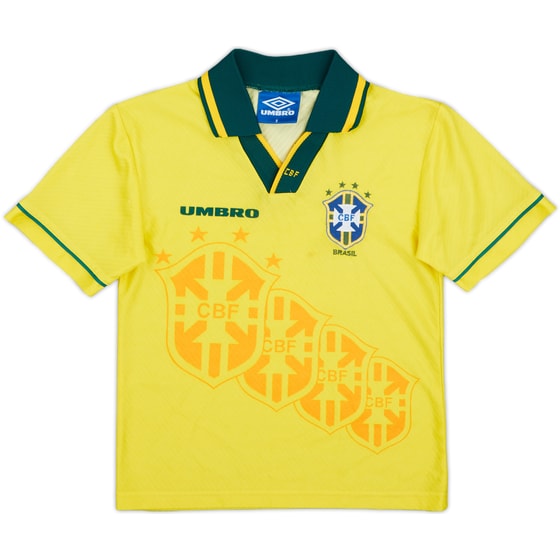 1994 Brazil Home Shirt - 7/10 - (S.Boys)