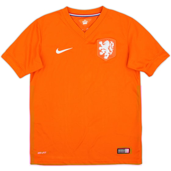 2014-15 Netherlands Home Shirt - 10/10 - (M.Boys)