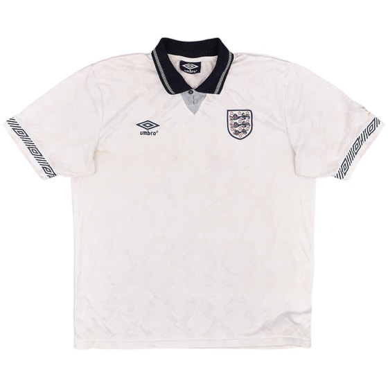2002 England Umbro Retro 1990-92 Home Shirt #19 - 5/10 - (XL)