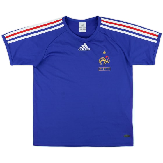 2007-08 France Basic Home Shirt - 9/10 - (XL.Boys)