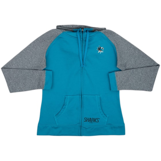 2008-09 San Jose Sharks NHL Full-Zip Hooded Sweat Top Womens - 7/10 - (M)
