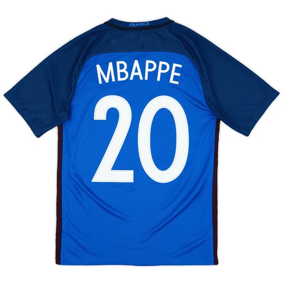2016-17 France Home Shirt Mbappe #20 - 9/10 - (S)