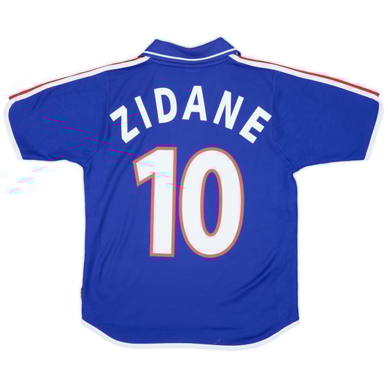 2000-02 France Home Shirt Zidane #10 - 8/10 - (Y)