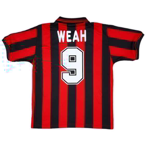 1995-96 AC Milan Home Shirt Weah #9 - 7/10 - (S)
