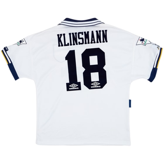 1993-95 Tottenham Home Shirt Klinsmann #18 - 8/10 - (L)