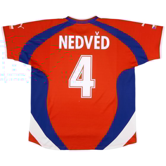 2000-02 Czech Republic Home Shirt Nedved #4 - 5/10 - (XL)