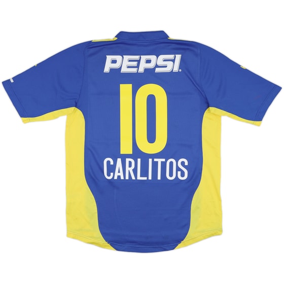 2004-05 Boca Juniors Home Shirt Carlitos #10 - 9/10 - (L)
