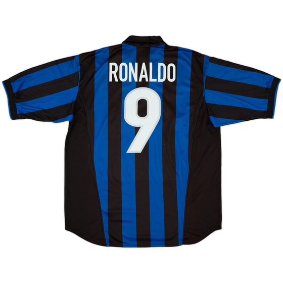 1999-00 Inter Milan Home Shirt Ronaldo #9 - 8/10 - (XL)