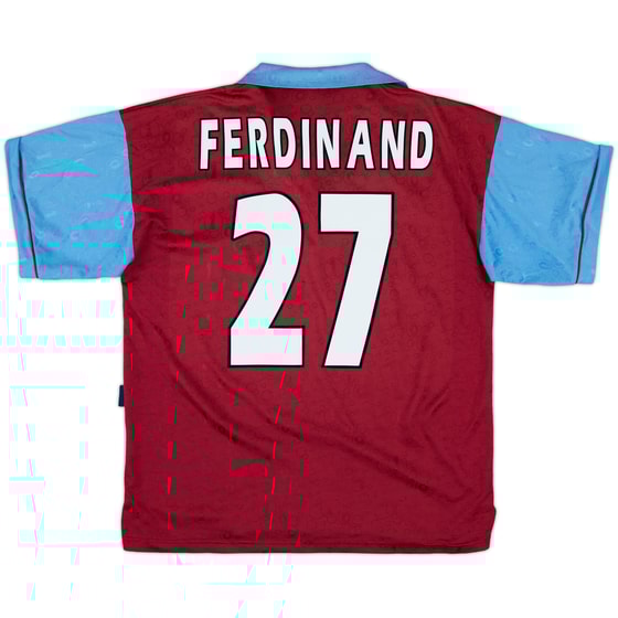 1995-97 West Ham Centenary Home Shirt Ferdinand #27 - 5/10 - (M)