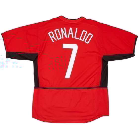 2002-04 Manchester United Home Shirt Ronaldo #7 - 7/10 - (L)