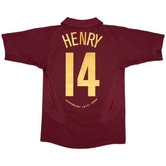2005-06 Arsenal Home Shirt Henry #14 - 9/10 - (S)