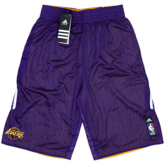 2013-14 LA Lakers adidas Reversible Training Shorts (M)