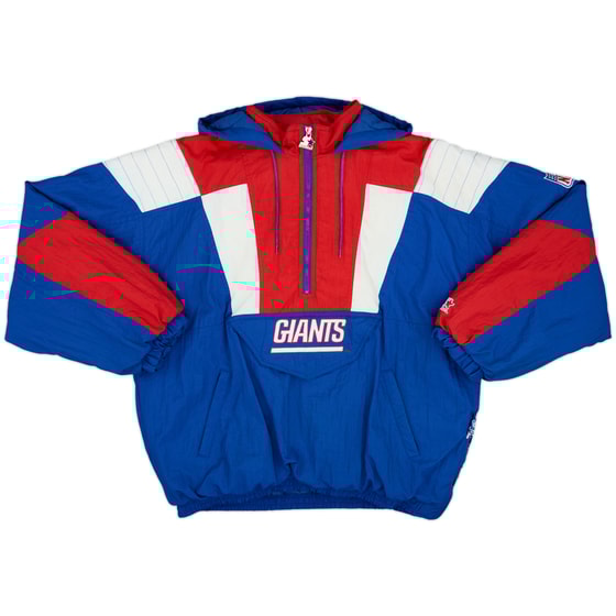 1990s New York Giants Starter 1/2 Zip Rain Coat - 7/10 - (XL)
