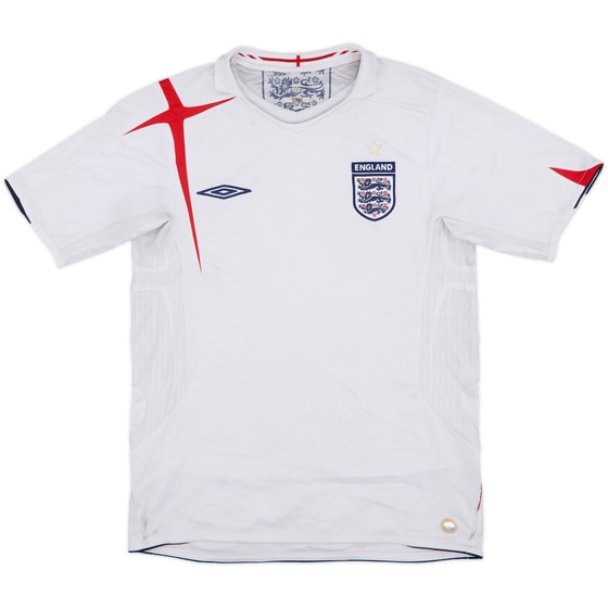 2005-07 England Home Shirt - 4/10 - (S)