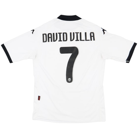 2009-10 Valencia Home Shirt David Villa #7 - 8/10 - (M)