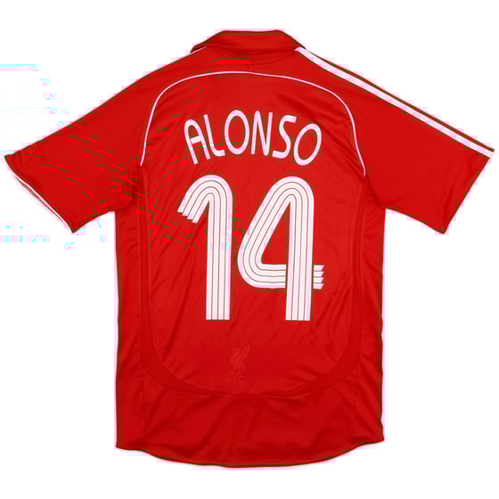 2006-08 Liverpool Home Shirt Alonso #14 - 6/10 - (S)