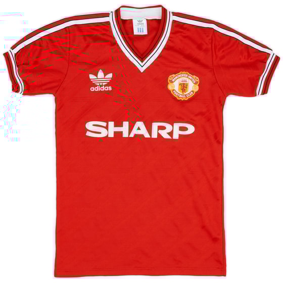 1986-88 Manchester United Home Shirt - 9/10 - (Y)