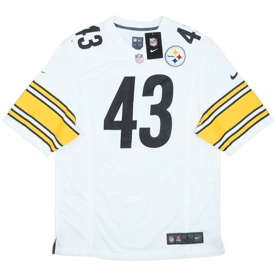 2012-14 Pittsburgh Steelers Polamalu #43 Nike Game Away Jersey (L)