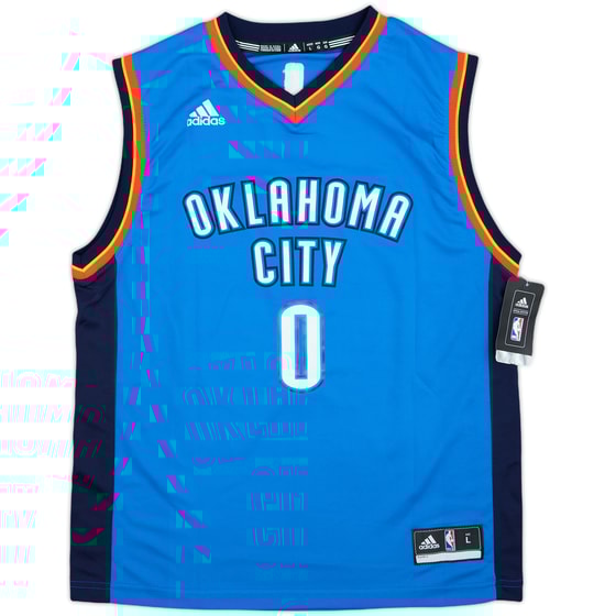 2014-17 Oklahoma City Thunder Westbrook #0 adidas Away Jersey (L.Boys)