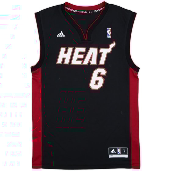 2010-12 Miami Heat James #6 adidas Away Jersey - 7/10 - (S)