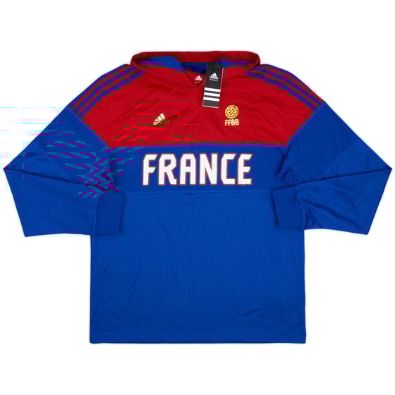 2016 France National Basketball adidas Hooded Sweat Top (M)