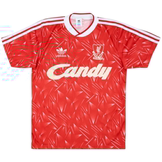 1989-91 Liverpool Home Shirt - 8/10 - (S)