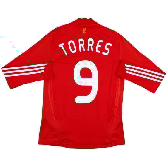 2008-10 Liverpool Home L/S Shirt Torres #9 - 8/10 - (S)