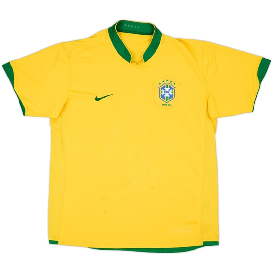 2006-08 Brazil Home Shirt - 5/10 - (L)