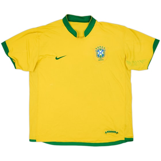 2006-08 Brazil Home Shirt - 4/10 - (XL)